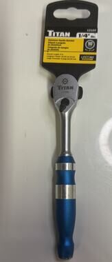 Titan 12160 1/4" Drive Aluminum Handle Ratchet 6" 4° 90 Tooth